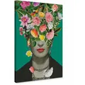 AS-Creation Wandbild Frida Floral, 50 x 70 cm, Leinwand, Hochformat, farbig, moderne Kunst