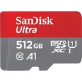 SanDisk microSDHC Ultra 512GB (UHS-1/Cl.10/100MB/s) + Adapter, Tablet (00215485)