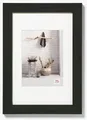 walther design Bilderrahmen schwarz 60 x 80 cm mit Passepartout, Home Holzrahmen HO080B