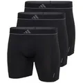 adidas Sportswear Boxer Active Micro Flex (3er Pack) Logo-Bund, elastisch, Mikrofaser, ohne Eingriff schwarz S