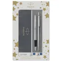 Parker Jotter Duo-Geschenkset mit Kugelschreiber und Füller   Edelstahl mit Chro