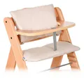 Hauck Hochstuhlauflage Deluxe - Beige, 2 tlg. Sitzkissen für Alpha Hochstuhl Sitzverkleinerer Sitzauflage
