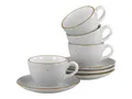 CreaTable - Vintage Nature - Kaffeetassen-Set 8-tlg. (Stein)