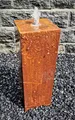 Säulenbrunnen 60 / 20 cm eckig Cortenstahl Roststahl incl. LED ohne Becken Gartenbrunnen