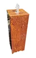 Jürgen Bocker - Gartenambiente Gartenbrunnen Säulenbrunnen eckig 20/20 cm Cortenstahl Höhe 40-100 cm LED Garten