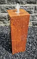 Säulenbrunnen 60 / 20 cm eckig Cortenstahl Roststahl incl. LED Gartenbrunnen