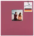 goldbuch 27 508 Bella Vista Fotoalbum mit Bildausschnitt Fuchsia, Erinnerungsalbum im Format 30 x 31 cm, Foto Album 60 weiße Seiten mit Pergamin-Trennblättern, Fotobuch Leineneinband, Beerenfarben