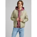Jack & Jones Blouson JJERUSH mit Stehkragen und Reißverschlusstaschen unifarben, modisch, regular fit, Polyester beige XXL (58/60)
