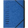 PAGNA Fächermappe DIN A4 Blanko Pappkarton 7 Fächer Blau 24,5 (B) x 0,4 (T) x 32 (H) cm