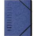 Pagna - Ordnungsmappe Din A4 240g/m2 Pressspankarton Farbe: Blau Farbe Des Fächerblocks: Schwarz 7 Fächer