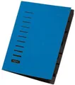 PAGNA Ordnungsmappe 1554277 Ordnungsmappe Blau DIN A4 Pressspankarton Anzahl der Fächer: 7