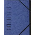Pagna Ordnungsmappe A4 7-teilig blau Aufdruck 1-7 auf dem Deckel mit Eck