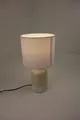 Pauleen Deko Tisch Lampe Leuchte SANDY GLOW Keramik Textil natur weiß 18x33cm