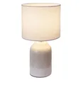 Pauleen Deko Tisch Lampe Leuchte SANDY GLOW Keramik Textil beige weiß 18x33cm