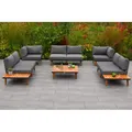 Merxx Gartenmöbel Akropolis Eckset 2 Eckbänke + 1 Tisch 90 x 90 cm