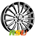 Keskin KT18 Turbo black front polish 7x17" ET38 LK5 112 ML 66.6 Alufelgen 17 ...