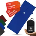 Armadic Hüttenschlafsack aus 100% Bio-Baumwolle mit Reißverschluss (nur 380g) - Ultra leicht, klein und dünn. Reiseschlafsack, Schlafsack Inlett I Ideal für Backpacking, Hostels und Berghütten (Blau)