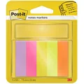 Post-it 670-5 Haftstreifen Page Marker schmal, 15 x 50 mm, 5x100 Blatt, neonorange/-grün/-gelb/-pink/violett
