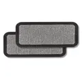 Astra Fußmatte Außen & Innen - 2er Set 25x60 cm Silber Muster - Sauberlauf Türmatte rutschfest - Schmutzfangmatte strapazierfähig - Fussmatte aussen Stufen