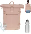 Rucksack Damen Roll-Top Freizeitrucksack A4 New Rebels WIlliam 51130667 Rosa +f