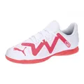 Puma Future Play It Fussballschuh, White Fire Orchid, 33 EU