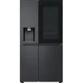 LG GSXE90EVDD mit Craft Ice, InstaView Door-in-Door®, Side-by-Side (628 l, D, 1790 mm hoch, Essence Matte Black)