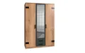 Wimex Kleiderschrank Liverpool, Made in Germany mit Spiegel und 2 Schubladen, 135x58x199cm, Industrial Design