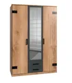 Kleiderschrank Liverpool Schlafzimmerschrank 135x58x199cm Plankeneiche graphit