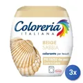 3x Coloreria Stofffärbemittel Beige