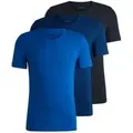 BOSS 3P Classic Regular Fit T ShirtRN Schwarz/Blau Baumwolle Large Herren