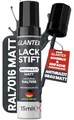 GLANTEX Lackstift Anthrazit Matt RAL 7016 [15ml] – Lackstift Grau Matt – Hohe Deckkraft gegen Kratzer & Steinschläge – für Auto, Terrassendächer, Möbel, Metall u.v.m.