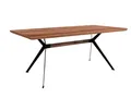 YOGA Esstisch Sheesham nougat Füße Eisen schwarz 160x90 Platte 12mm WOLF MÖBEL