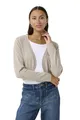 KAFFE Bolero Astrid Damen Bolero Astrid Elegant Jäckchen Langarm Cardigan Bolerojacke L, Elephant Skin Melange