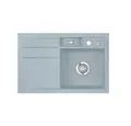 Systemceram Küchenspüle KeraDomo BELA 78 Becken rechts Excenterbedienung Titan, 78/510 cm