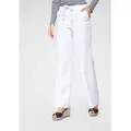 Aniston CASUAL Leinenhose mit Bindeband weiß 50