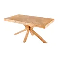 Riess Ambiente Massivholz Esstisch MOSAIK 160cm Natur Pinienholz recycelt Sterngestell Esszimmertisch Holztisch Küchentisch Fischgräten-Design recycelt