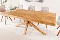 riess-ambiente Esstisch MOSAIK 160cm natur - recycelte Pinienholz, Sterngestell (Einzelartikel, 1-St), mit Mosaik-Bohlenoptik & Platz für 6 Personen – ideal für Esszimmer