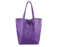 ITALYSHOP24 Schultertasche Made in Italy Damen Premium Leder SHOPPER Tasche HOBO Umhängetasche, Echtleder Business Bag leicht groß klassisch sicher geräumig Beutel