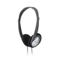 Panasonic RP-HT030E-S Leichter Kopfhörer, Faltbarer On-Ear Kopfhörer, reisefreundliches Design, 1,2 m Kabel, XBS, 3,5-mm-Klinkenstecker, Silber