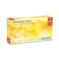 Arnowa GmbH ARNOMED Nitril Sunflower Yellow Einmalhandschuhe, puderfrei, gelb, Elastische und reißfeste Nitrilhandschuhe mit texturierten Fingerspitzen, 1 Packung = 100 Stück, Größe S 388-S