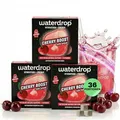 waterdrop® Microenergy CHERRY – 36 Waterdrop Drops Würfel mit natürlichem Koffein 90mg – Alternative zu Energy Drinks – Zuckerfreies Geschmackspulver für Getränke – Flavour Drops im Wasser auflösen