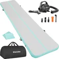 tectake® Airtrack Trainingsmatte AirFlexy aufblasbar inkl. Transporttasche, 397 x 104 x 10 cm