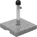 Sonnenschirmständer HWC-F92, Schirmständer Schirmhalter, Granit  23kg eckig grau