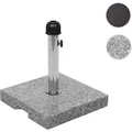 Sonnenschirmständer HWC-F92, Schirmständer Schirmhalter, Granit ~ 23kg eckig grau