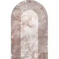 Komar Fototapete Digitaldruck Vlies - Mauve Diamond - Größe 127 x 200 cm, glatt, bedruckt, Wohnzimmer, Schlafzimmer bunt|grau|rot