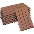 KARAT WPC Terrassenfliesen Royal Klickfliesen 30 x 60 cm Hellbraun 6er-Set 1 m²
