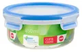 CLIP & CLOSE Frischhaltedose 0,85 Liter (transparent/blau, rund, Ø 16,7cm)