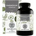 Nature Love® Magnesium Komplex | 180 Kapseln | 400 mg elementares Magnesium je Tagesdosis | mit 5 verschiedenen Magnesiumformen | hochdosiert | vegan