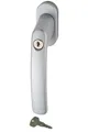 ABUS Fenstergriff ABUS FG200 Weiß, Braun, Silber, SB abschließbarer Fenstergriff, Einzelgriff silber, abschließbar, Kindersicherung