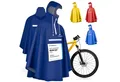 CYCLEHERO Regenponcho Fahrrad wasserdicht - Regencape Fahrrad mit Reflektoren & Sichtfenster (Fahrrad Regenbekleidung als Regenponcho Damen wasserdicht, Regenponcho Herren) - Regenschutz Fahrrad